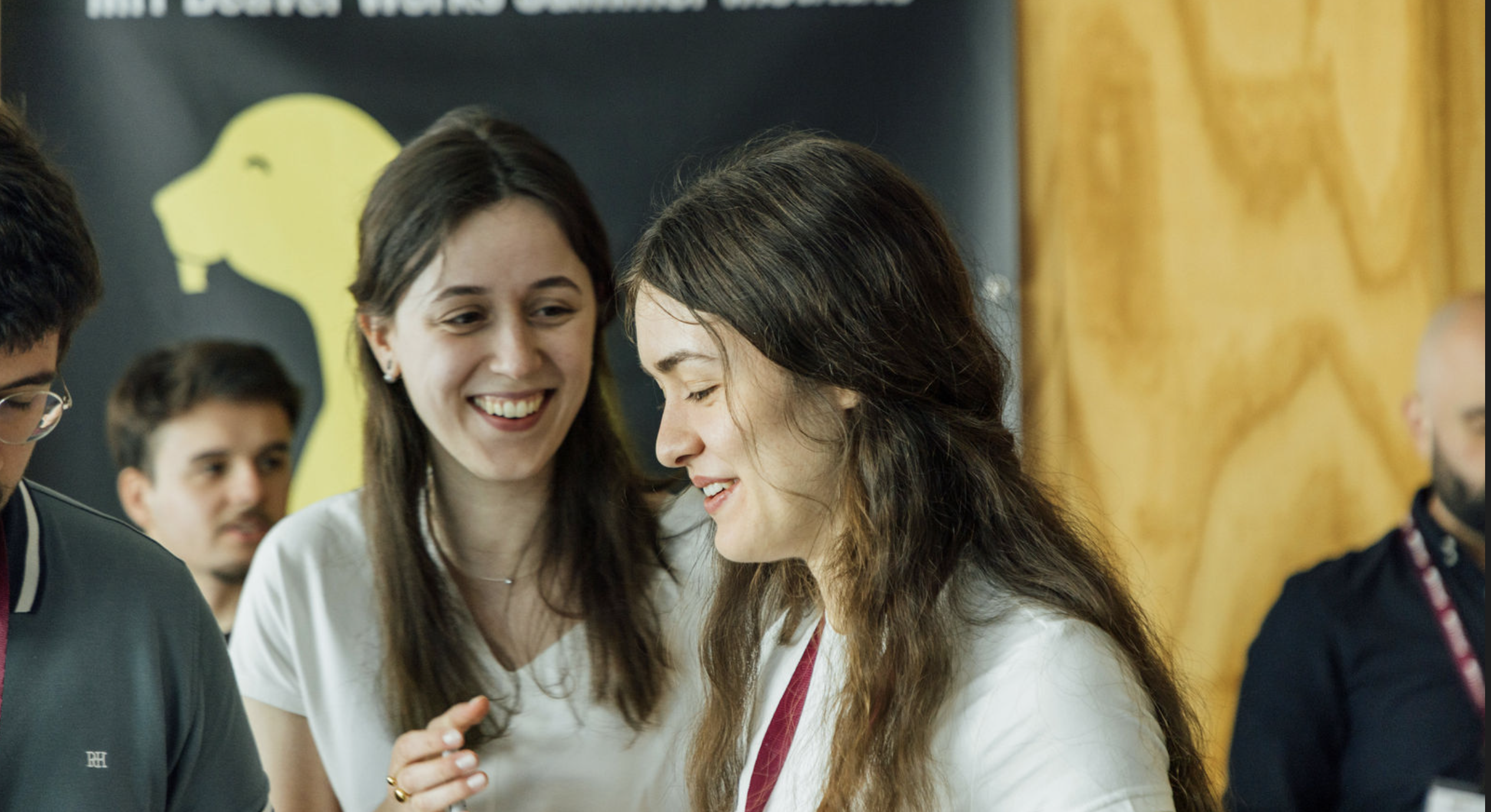 Photo of 2 students