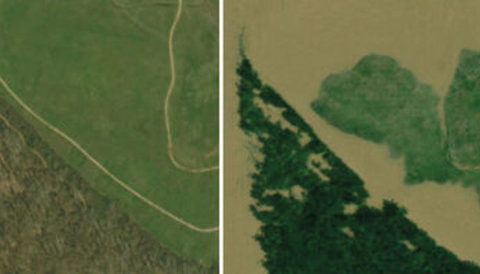 Photo of satellite generated image